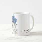 Mug Carte postale de l'île de Santorin Grèce (Devant droit)