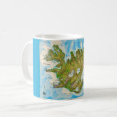 Mug Carte postale de l'Islande (Devant gauche)