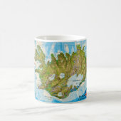 Mug Carte postale de l'Islande (Centre)