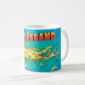Mug Carte Postale de Long Island (Devant droit)