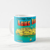 Mug Carte Postale de Long Island (Devant gauche)