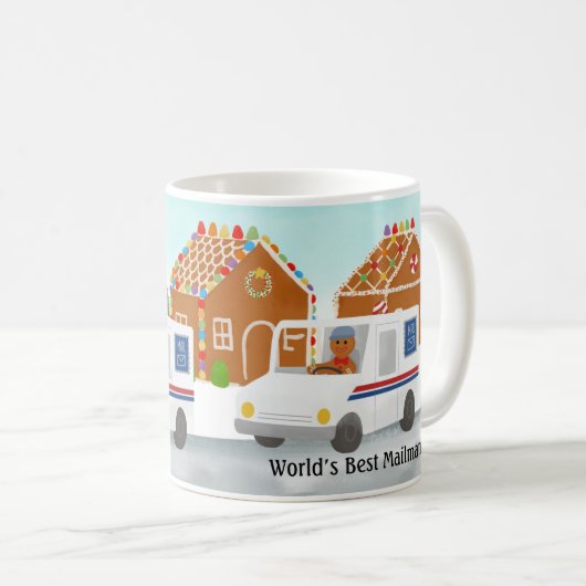 Mug Carte postale de Noël personnalisée (Devant droit)