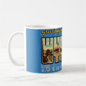 Mug Carte postale de salutations du Wyoming (Gauche)