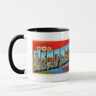 Mug Carte postale Memphis Tennessee TN Vintage