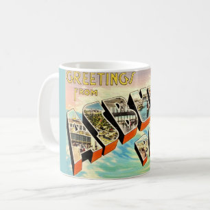 Mug Carte postale rétro Asbury Park NJ