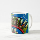 Mug Carte postale rétro Asheville NC (Devant droit)