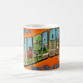 Mug Carte postale rétro de Charlotte NC (Centre)