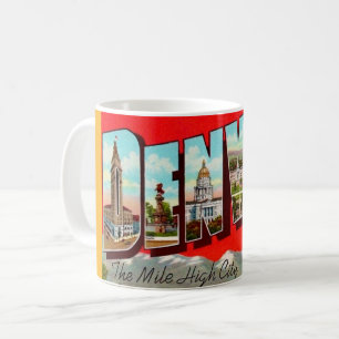 Mug Carte postale rétro de Denver Colorado