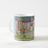Mug Carte postale rétro de Louisiane (Devant gauche)