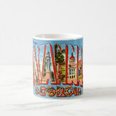 Mug Carte postale rétro de Savannah Géorgie (Centre)