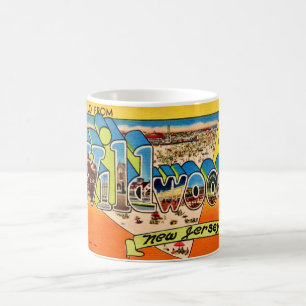 Mug Carte postale rétro de Wildwood NJ