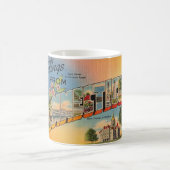 Mug Carte Postale Rétro du Connecticut (Centre)