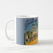 Mug Carte Postale Rétro du Connecticut (Gauche)