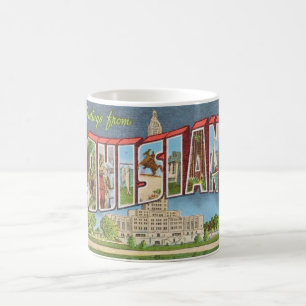 Mug Carte postale Retro Louisiana