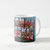 Mug Carte Postale Rétro San Antonio Texas (Devant droit)