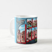 Mug Carte Postale Rétro San Antonio Texas (Devant gauche)