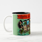 Mug Carte Postale Rétro Sarasota Floride (Gauche)
