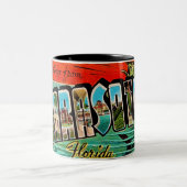 Mug Carte Postale Rétro Sarasota Floride (Centre)