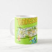 Mug Carte Postale Rétro Tennessee (Devant gauche)