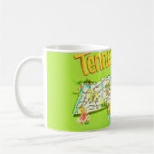 Mug Carte Postale Rétro Tennessee (Gauche)