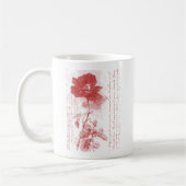 Mug Carte postale Rose rouge (Gauche)