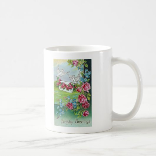 Mug Carte postale Vintage Anniversaire (Droite)
