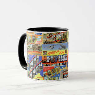 Mug Carte postale Vintage Armée Air Corps Forces de l