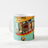 Mug Carte postale vintage Asheville NC (Devant gauche)