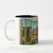 Mug Carte Postale Vintage du Tennessee (Gauche)