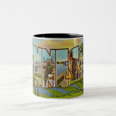 Mug Carte Postale Vintage du Tennessee (Centre)