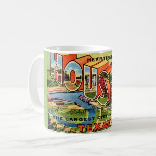 Mug Carte postale vintage Houston Texas
