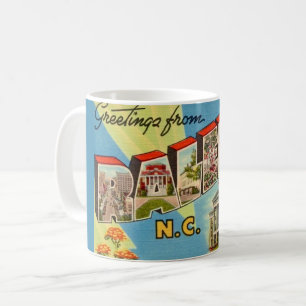 Mug Carte postale vintage Raleigh North Carolina