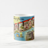 Mug Carte postale vintage Raleigh North Carolina (Centre)