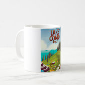 Mug Carte postale voyage du lac de Côme Italie. (Devant gauche)