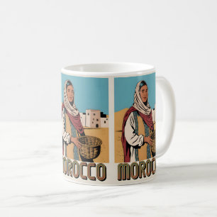 Mug Carte postale voyage Maroc avec cadeau femme local