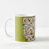 Mug Carte Rétro de l'Arkansas (Gauche)