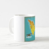 Mug Carte rétro de Sifnos Grèce (Devant gauche)