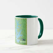 Mug Carte rétro du lac Norman Caroline du Sud (Devant droit)
