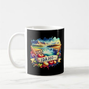 Mug Carte Retro Idaho s - carte usa Vintage