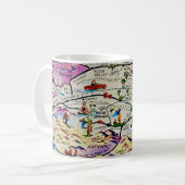 Mug Carte Rétro Illustrée de Palm Springs (Devant gauche)