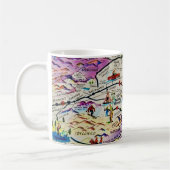Mug Carte Rétro Illustrée de Palm Springs (Gauche)
