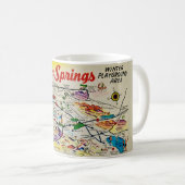 Mug Carte Rétro Palm Springs (Devant droit)