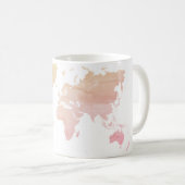 Mug Carte rose | du monde (Devant droit)