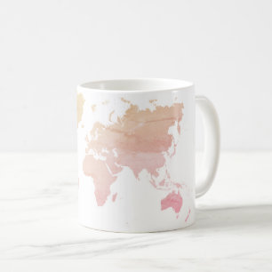 Mug Carte rose du monde