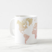 Mug Carte rose | du monde (Devant gauche)
