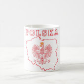 Mug Carte Rouge Polska avec aigle (Centre)