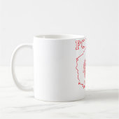 Mug Carte Rouge Polska avec aigle (Gauche)