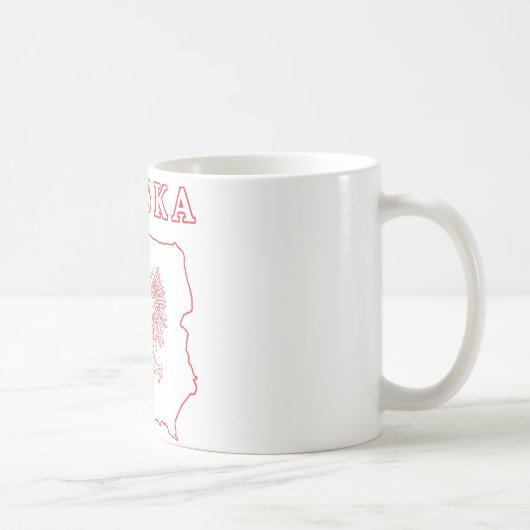 Mug Carte Rouge Polska avec aigle (Droite)