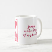 Mug Carte rouge "Roi de mon coeur" (Devant droit)