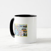 Mug Carte routière des autoroutes romantiques de l'CA  (Devant gauche)